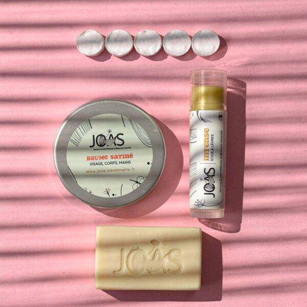 kit produit hygiène nomade, produit naturel Joas savonnerie